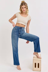 Super High Rise Dad Jean Dark Wash / 1