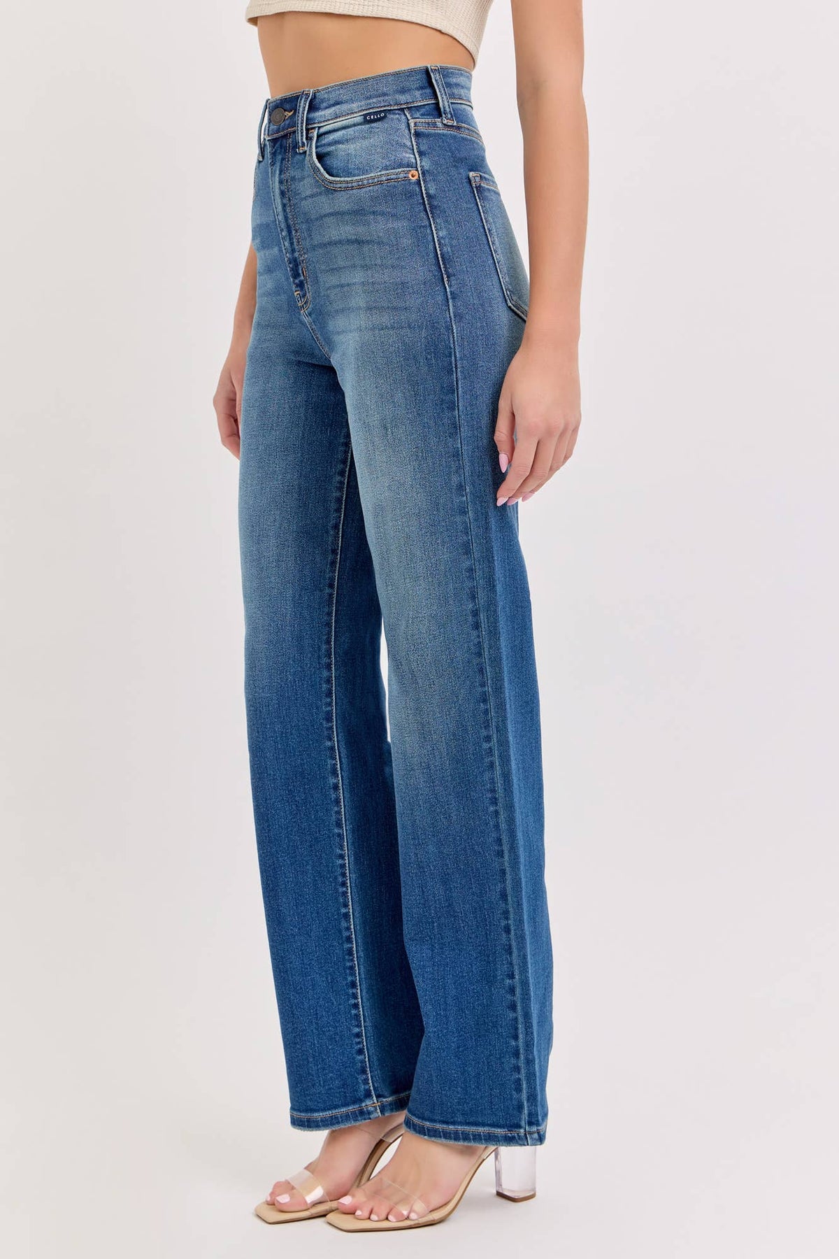 Super High Rise Dad Jean Dark Wash