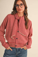 CARDIGAN: Red Burgundy / M