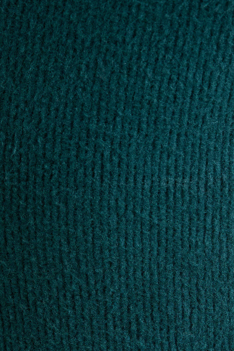 OFF SHOULDER LONG SLEEVE TOP: Green / M