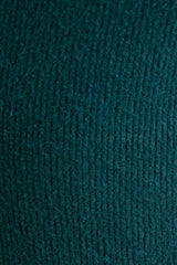 OFF SHOULDER LONG SLEEVE TOP: Green / L