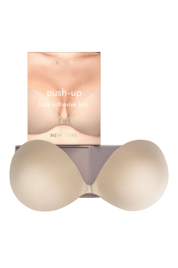 Push Up | Padded Adhesive Fabric Bra: No 3 Buff / B