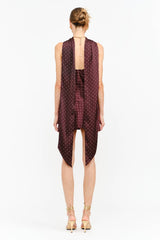 Penny Dress: BURGUNDY / M