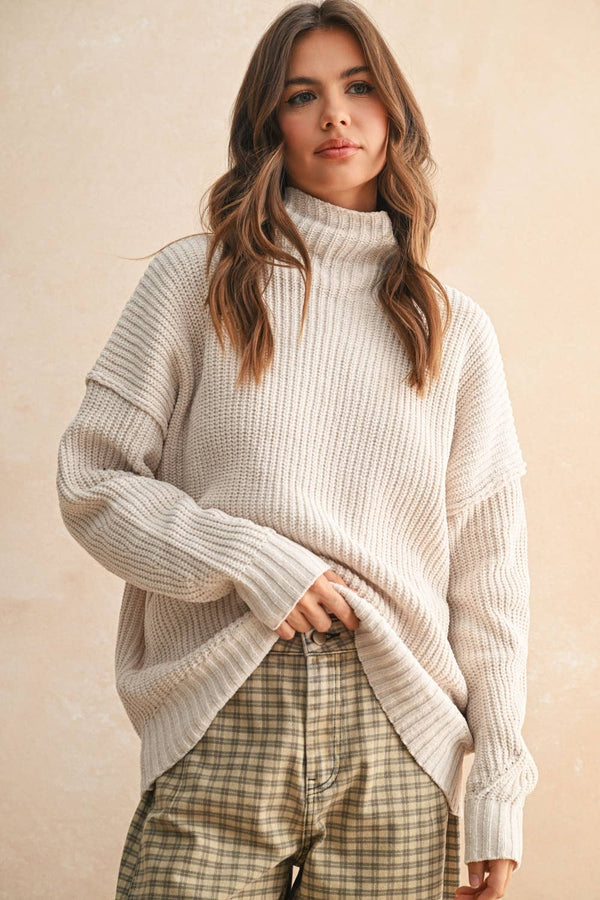 SWEATER TOP: CREAM / S