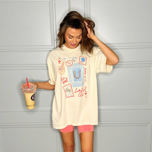 Lucky Girl Club Tee: Adult Large (12-14)