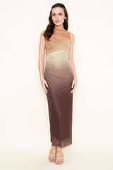 OMBRE SLEEVELESS LONG DRESS/ L