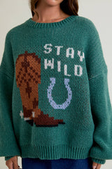 COWGIRL WILD GRAPHIC SWEATER/ M