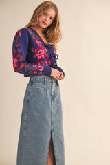 TIE-FRONT CARDIGAN: S