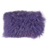 Mongolian Lamb Fur Pillow - Poly Filled: Ivory / Polyester Insert / 20"