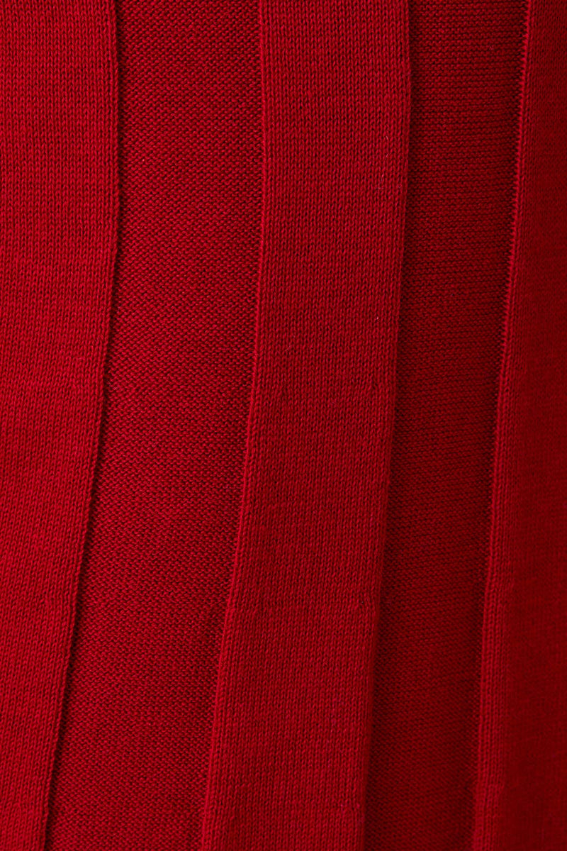 FLARE RIBBED SWEATER MINI DRESS S