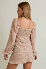 SWEETHEART MINI DRESS: BEIGE XS