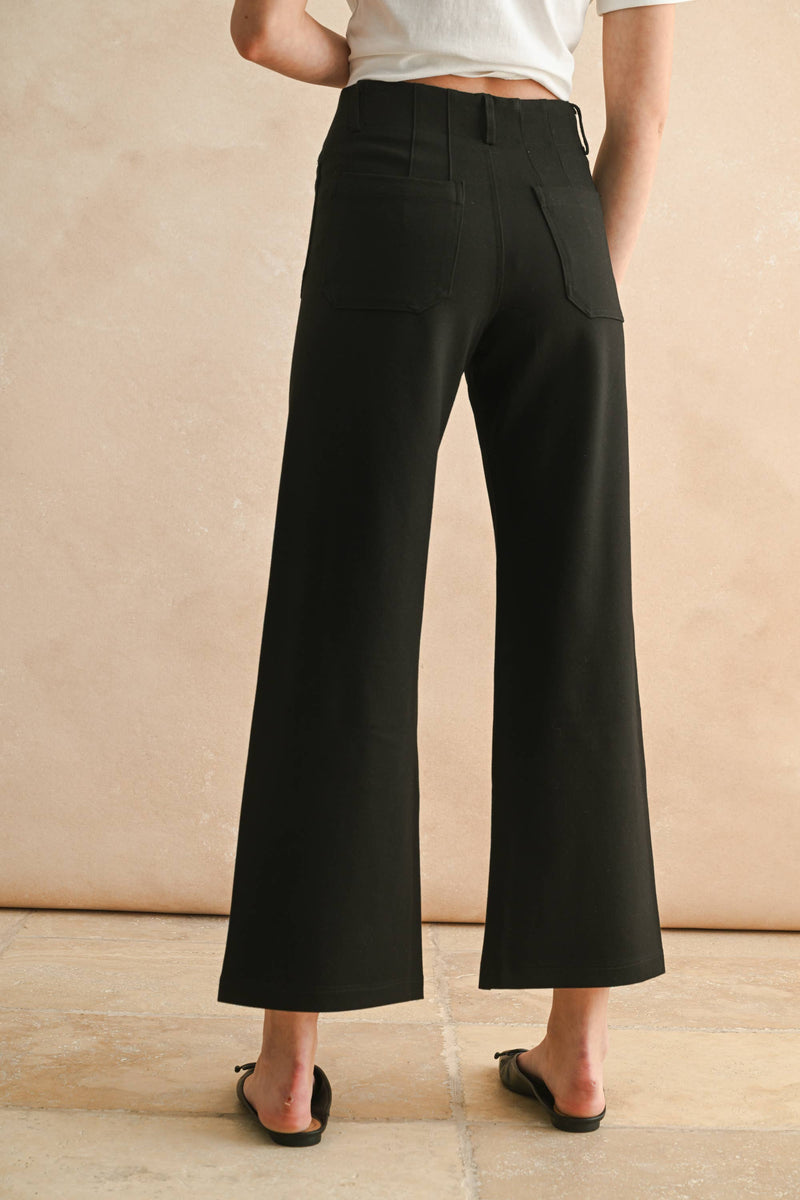 MMP1745   2 POCKETS PONTE PANTS: OLIVE / S