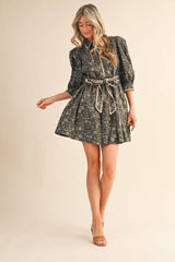 FLORAL MINI DRESS: L