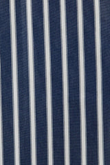 STRIPE LONG SLEEVE TIE TOP M