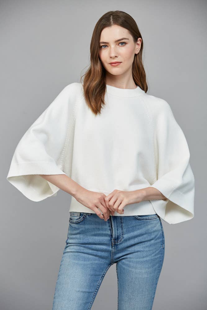 CREW NECK SWEATER CREAM / L