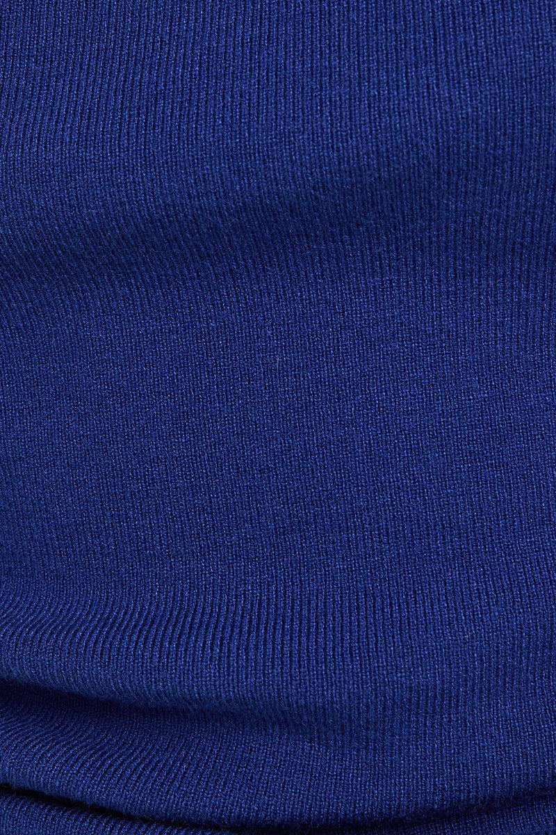 ASYMMETRICAL NECK SWEATER TOP: Ivory / XS