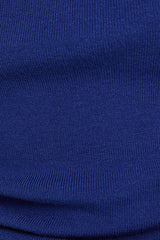 ASYMMETRICAL NECK SWEATER TOP: Black / XS