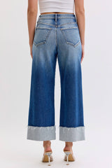 High Rise Crop Wide Leg With Cuff [WV99772M]: 7