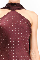 Penny Dress: BURGUNDY / S