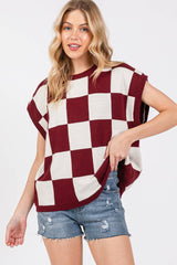 Checkered Game day Top S