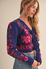 TIE-FRONT CARDIGAN: S