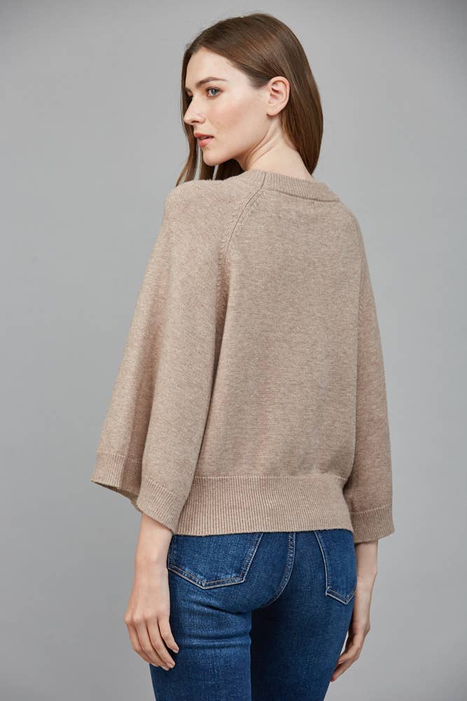 CREW NECK SWEATER MOCHA / M