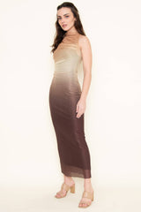 OMBRE SLEEVELESS LONG DRESS/ L