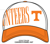 Tennessee Saturday Stretch Canvas Trucker Hat: ORANGEIVORY / O