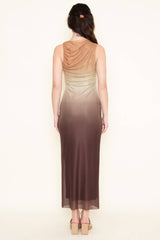 OMBRE SLEEVELESS LONG DRESS/ M