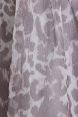 LOW WAIST SHIRT DRESS: WHITE-MOCHA ANIMAL / XS