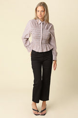 Nomi Smocked Peplum Shirt