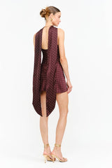 Penny Dress: BURGUNDY / M