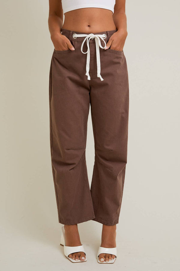 BARREL JEANS: CHOCOLATE / L