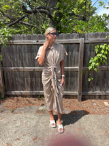 Tied Front Detailed Dress