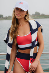 BEACH RIOT: KORI TOP - AMERICANA COLORBLOCK