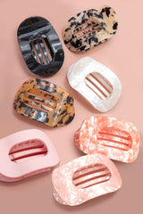 Jumbo Lay Flat Oval Hair Claw Clips Secure Styling