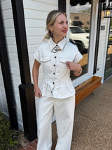Cream Pants Set