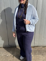 Side Binding Wide Leg Pants