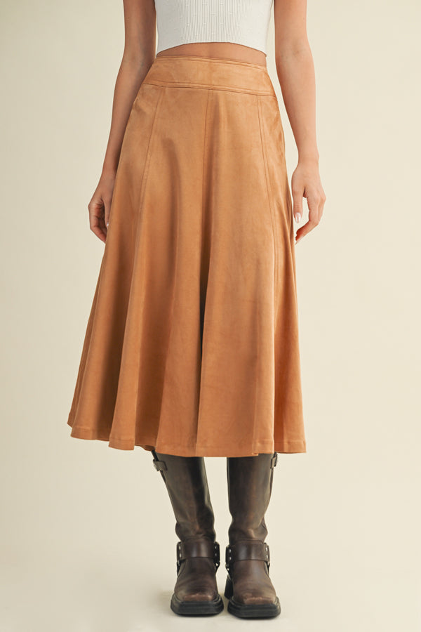 Silk Midi Skirt