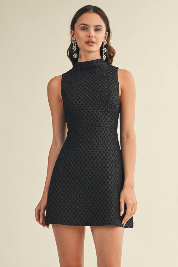 High Neck Mini Dress