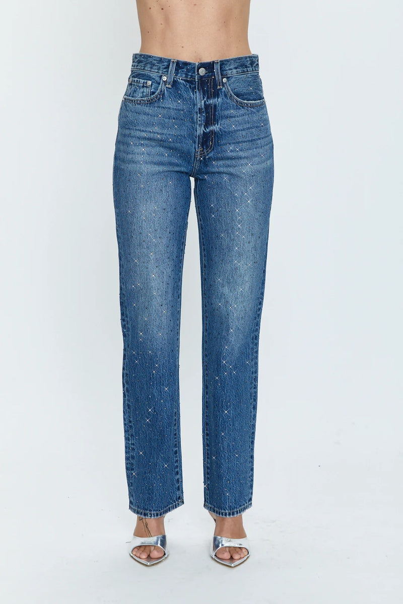 PISTOLA: CASSIE SUPER HIGH RISE STRAIGHT JEAN - ILLUMINATING