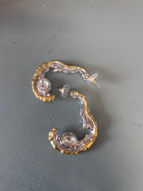 Hook Sliver w/ Rhinestone Earrings