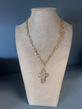 Moonstone Cross Necklace