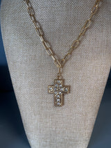 Moonstone Cross Necklace