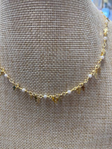 Faith Dainty Pearl & Cross Necklace