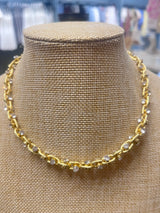 Rachel Rhinestone Link Chain Necklace