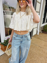 Smocked Crop Top