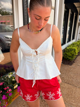 Front Tie Flare Top