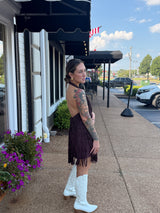 Mini Suede Fringe Dress