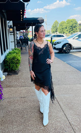 Asymmetrical Mini Satin Lace Dress